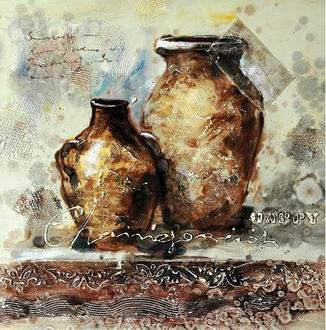 Textured Utensils oil painting